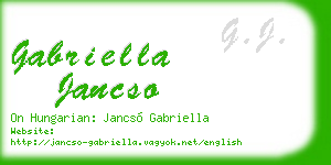 gabriella jancso business card