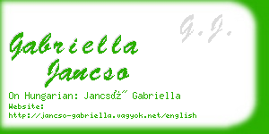 gabriella jancso business card